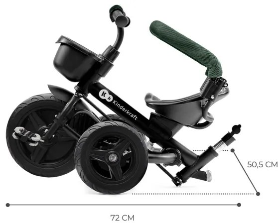 Tricicletă pentru copii KINDERKRAFT AVEO verde