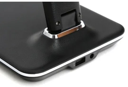 Immax 08930L - LED Lampă de masă cu display KINGFISHER LED/9W/230V/12V negru