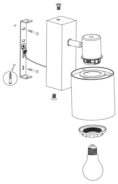 Aplică BATALLAS 1xE27/10W/230V Eglo 99488