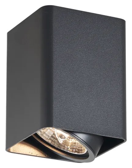 Spot de design negru, montat la suprafață, GU10 70mm, rotativ și înclinabil - Vox