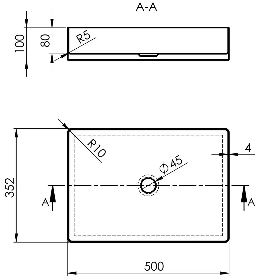 Chiuvetă arămie din oțel inoxidabil 50x35 cm Aurum – Sapho