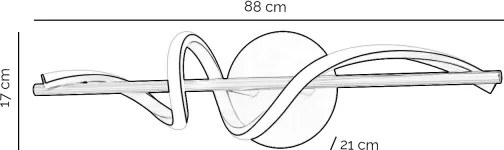 Aplică LED ONLI TWIST LED/25W/230V 4000K negru