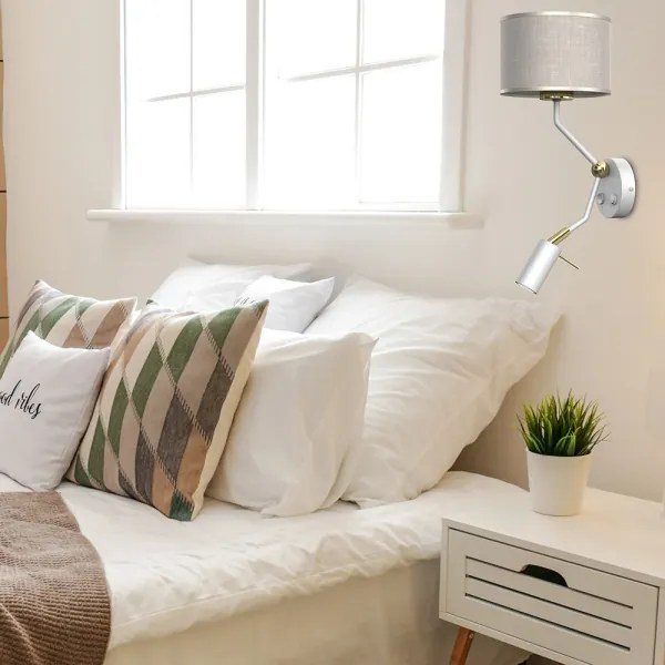 Lampă de perete LINO 1xE27/40W/230V + 1xGU10/MR11/7W