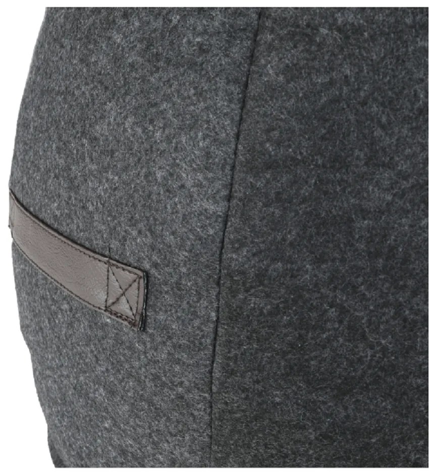 Taburet, material textil gri/maro, RAGIN