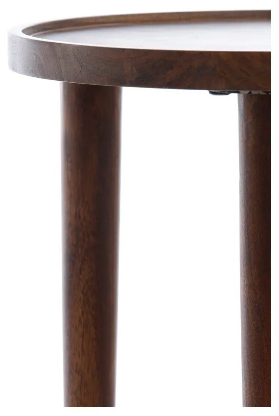 Măsuță auxiliară rotundă din lemn masiv de acacia ø 45 cm Qiano – Light &amp; Living
