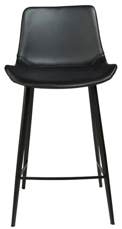 Scaun de bar din imitație de piele DAN-FORM Denmark Hype, negru