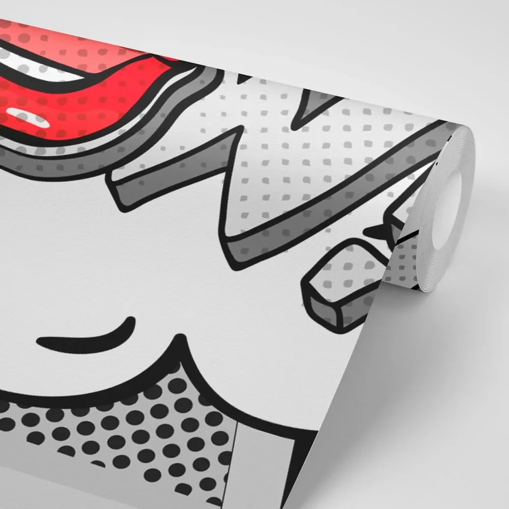 Tapet autoadeziv pop art gri elegante - WOW!