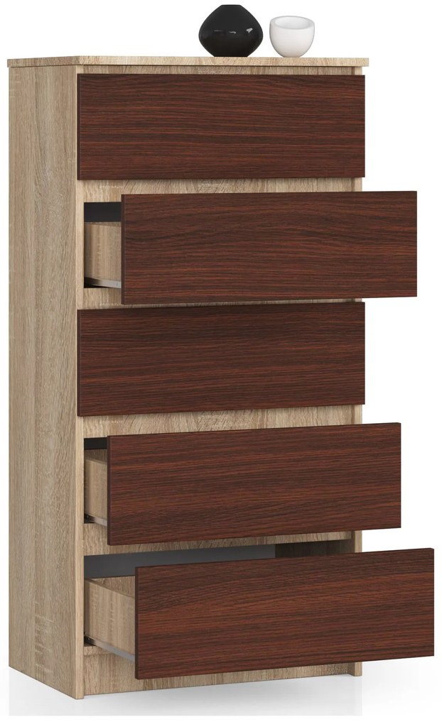 Comodă Kalista V (stejar sonoma + wenge). 1069019