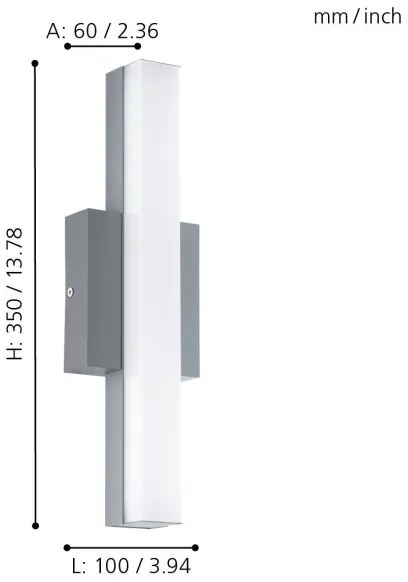 Eglo 94845 - Lampă de exterior ACATE LED, 8W, 230V, IP44