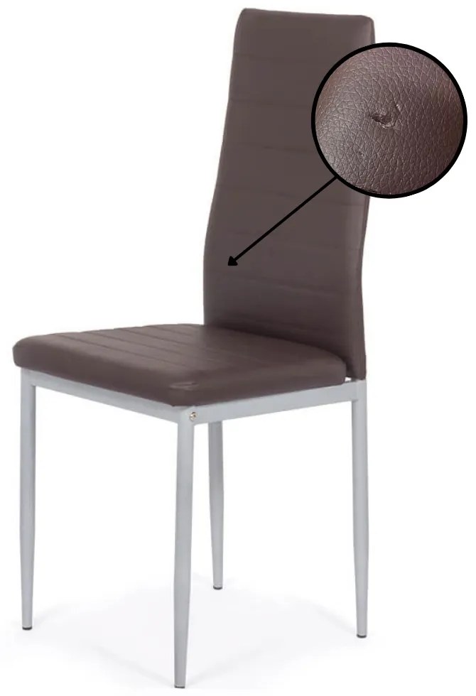 RESIGILAT - Scaun bucatarie din piele ecologica BUC 263 maro