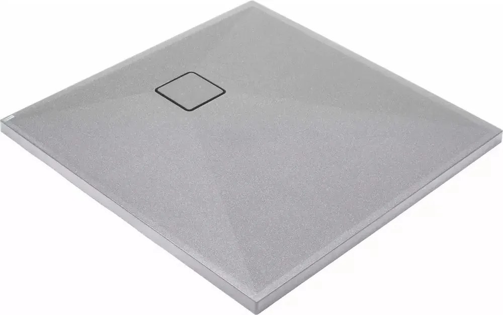 Cadita dus patrata Deante Correo gri metalic 90x90 cm