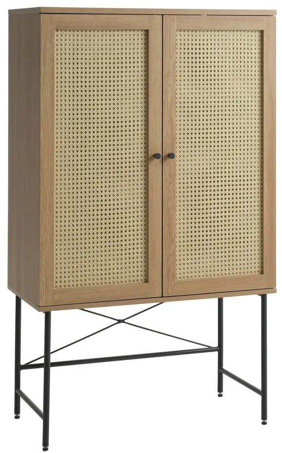 Dulap în culoare naturală cu aspect de lemn de stejar 80x135 cm Pensacola – Unique Furniture