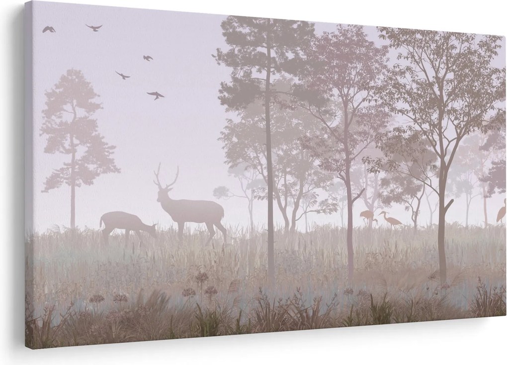 Tablou - Pădure,monocrom (90x60 cm)