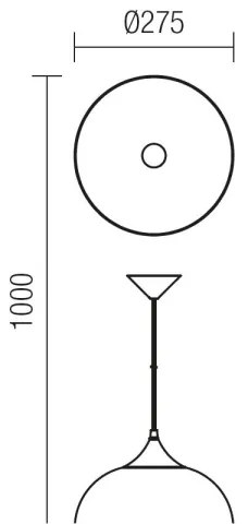 Redo 06-032 - Lustră pe cablu COLINE 1xE27/42W/230V