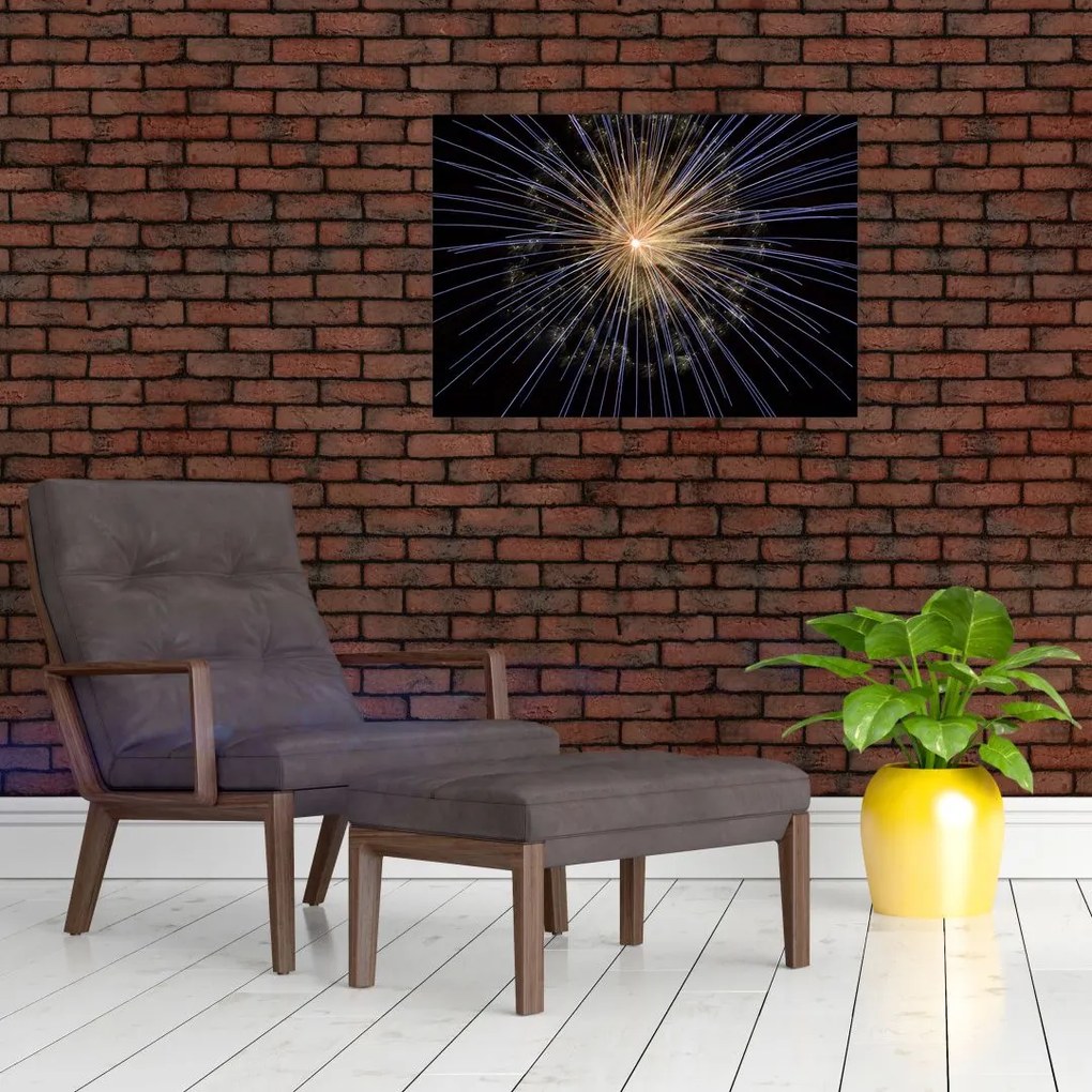 Tablou pe sticlă cu artificii (70x50 cm)