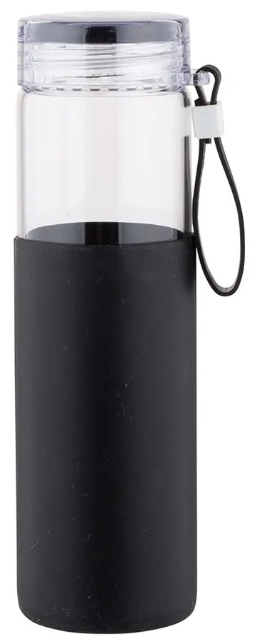 Sticlă de apă în manșon de silicon Altom 500 ml,negru