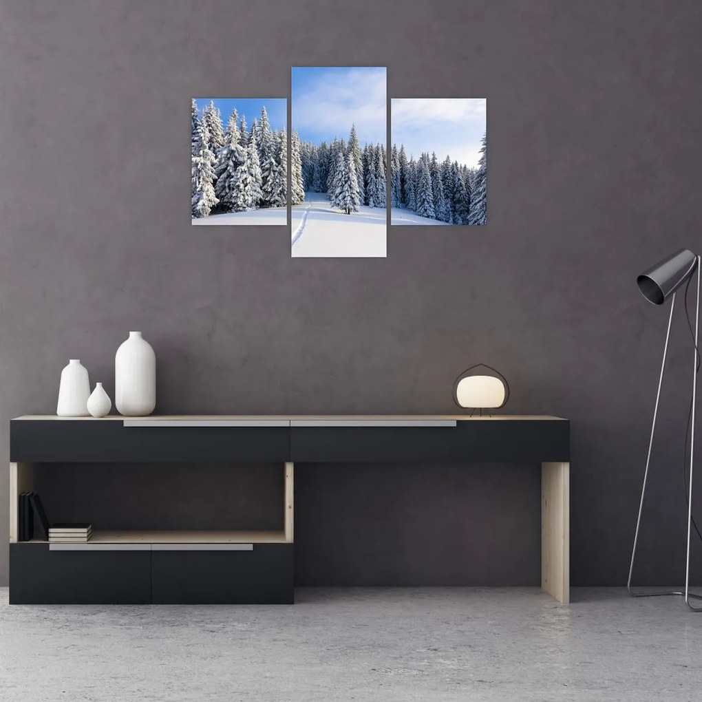 Tablou - Iarna in pădure (90x60 cm)