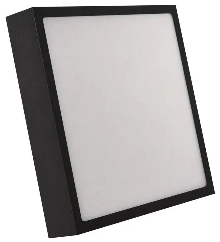 Plafonieră LED/21W/230V 3000/3500/4000K 22,5x22,5 cm neagră