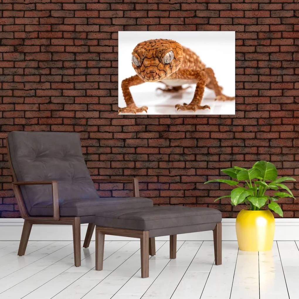 Tablou pe sticlă cu șopârlă (70x50 cm)