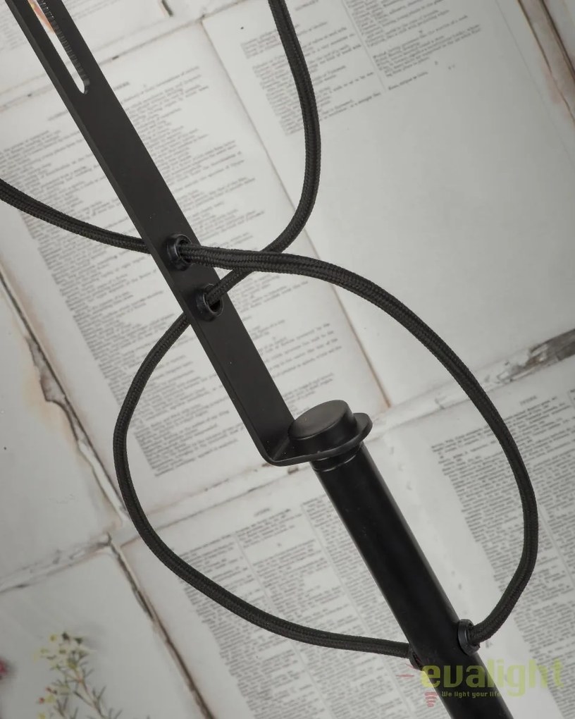 Lampa de podea moderna cu 2 surse de lumina SEATTLE, negru SEATTLE/F/B