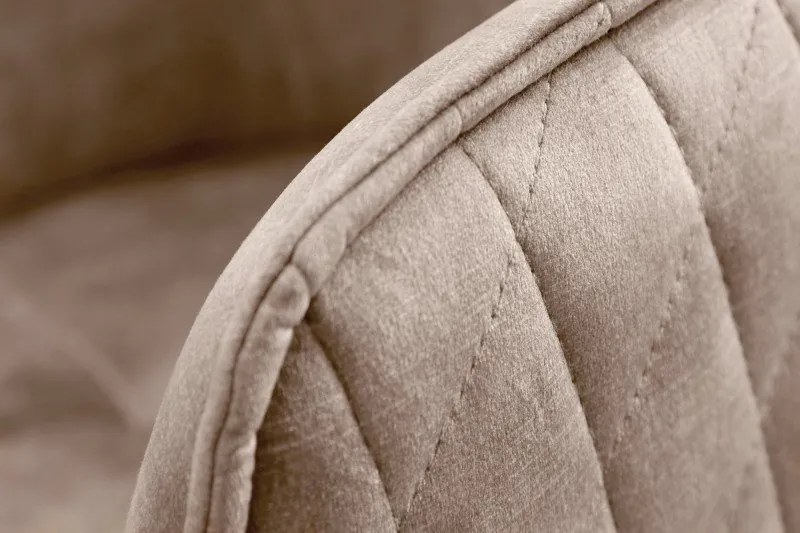 Scaun de birou elegant Euphoria, catifea sampanie greige