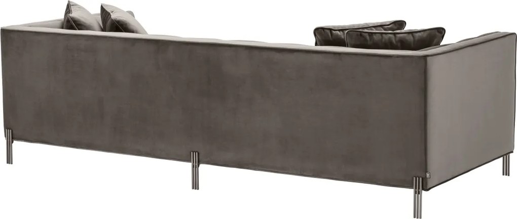 Canapea eleganta design LUX Sienna, catifea gri 113187 HZ