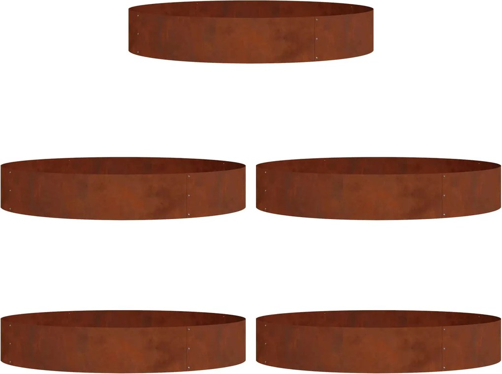 vidaXL Inele pentru vaze 5 pcs Maro 120 x 120 x 20 cm