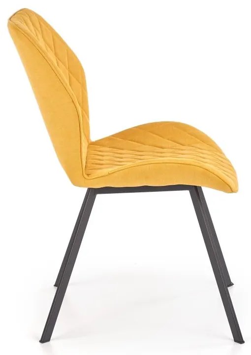 Scaun de bucaterie Debora, galben/negru