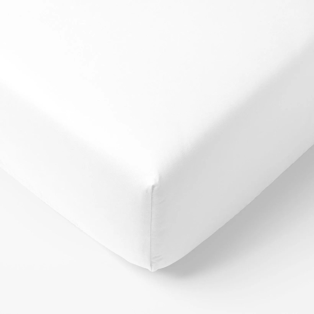 Goldea cearceaf de pat 100% bumbac cu elastic - alb 80 x 160 cm