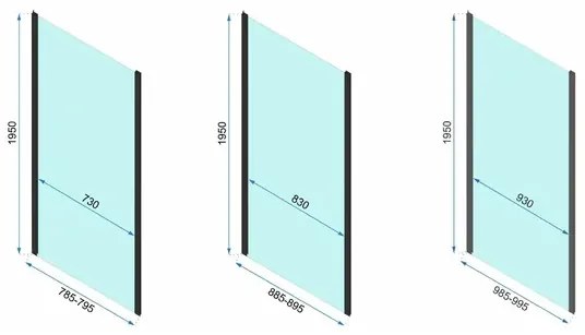 Cabina de dus dreptunghiulara de colt cu usi batante Rea Rapid Swing 100x90 cm