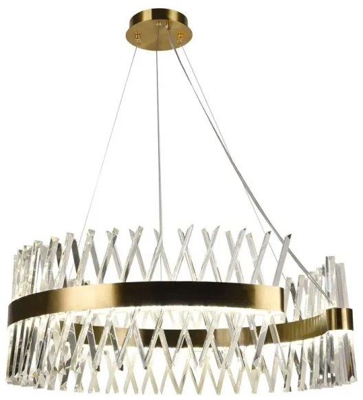 Lustră LED dimabilă pe cablu LED/175W/230V 3000-6500K auriu + telecomandă