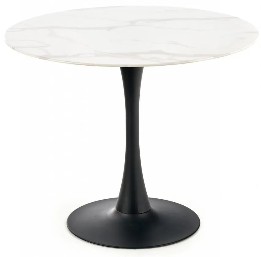 Set masa rotunda Ambrosio + 3 scaune K410 roz/negru