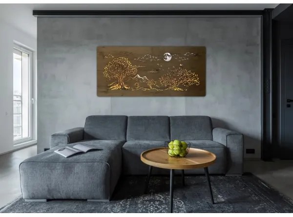 Li-Go 5478/DUB2 - Decorațiune de perete LED reglabilă, 24 W, 230 V, 130 x 60 cm, stejar