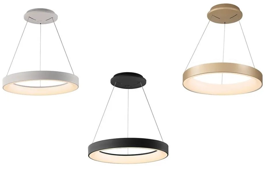 Lustra LED inteligenta design circular NISEKO II Gold 38cm