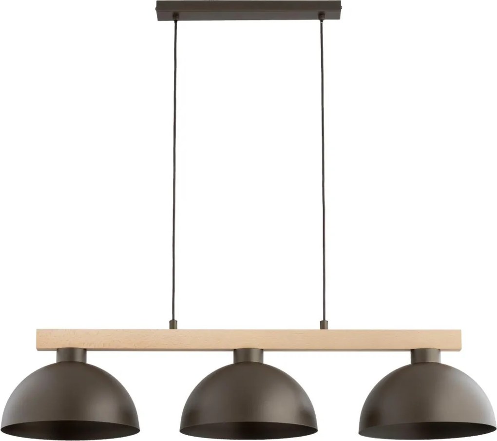 Lustră pe cablu VERTA 3xE27/15W/230V maro/bej