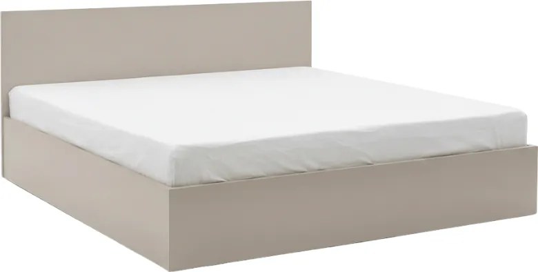 Pat SOFIA 160 x 200 cm, casmir bej Saltele: Saltea Sommera 18 cm, Somiera pat: Cu lamele drepte