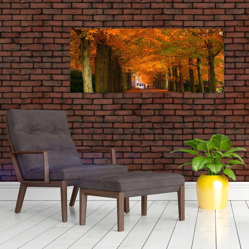 Tablou - Bulevardul de copaci în toamnă (120x50 cm)
