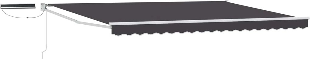 vidaXL Cort electric retractabil Antracit 4 x 2 m