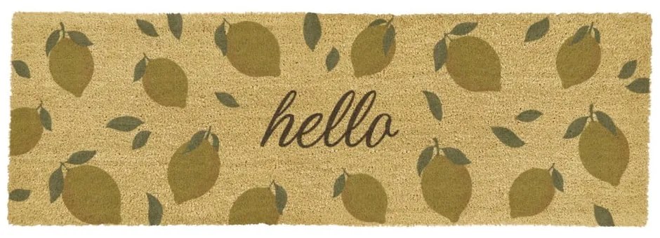 Covoraș de intrare din fibre de nucă de cocos 40x120 cm Hello Lemons – Artsy Doormats