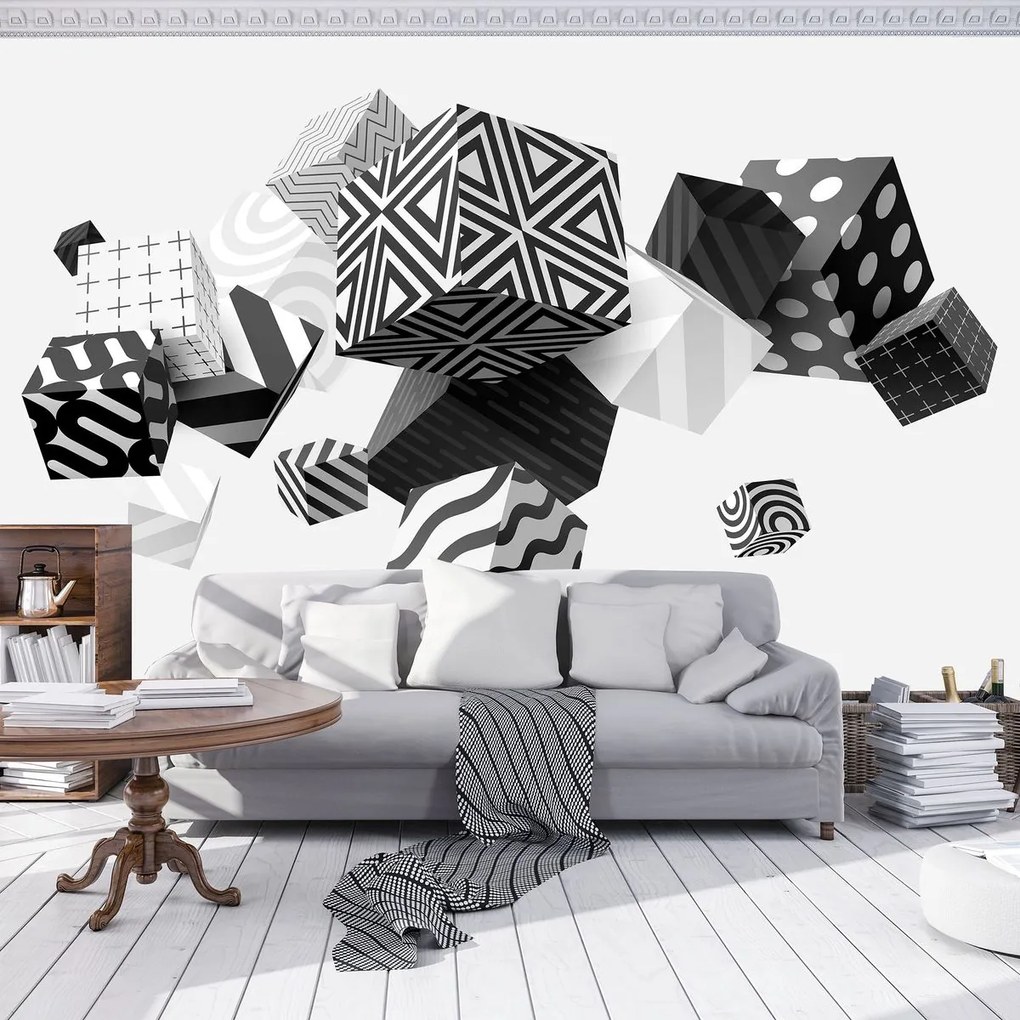 Fototapet - 3D geometrie (254x184 cm)