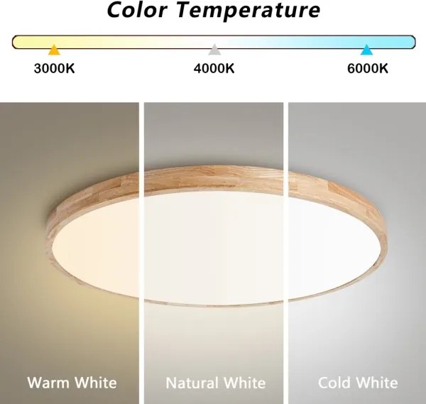 Brilagi - Corp de iluminat LED reglabil WOODLINE LED/100W/230V 3000-6000K stejar Ø 80 cm + telecomandă