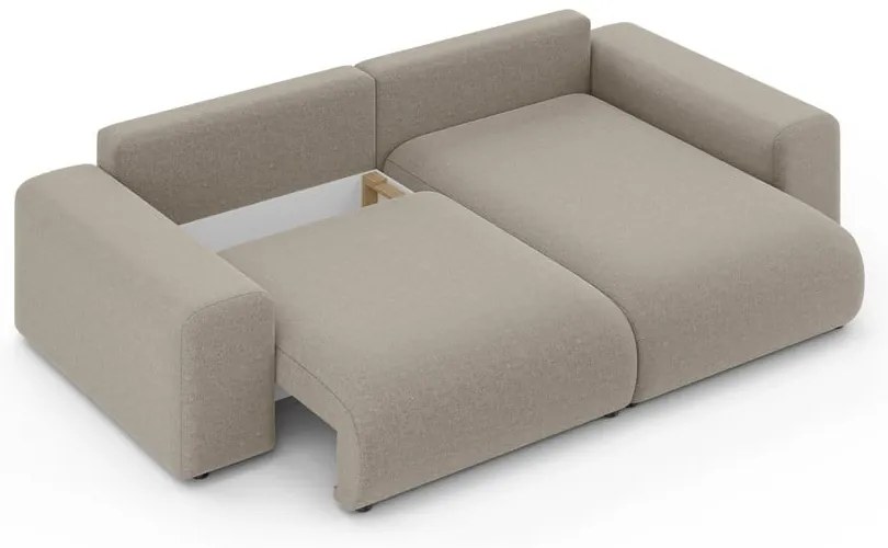 Colțar bej extensibil/cu spațiu de depozitare (cu colț variabil) Luma – Ropez