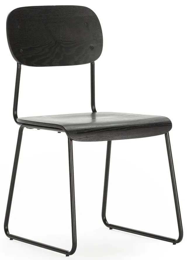 Scaune de dining negre 2 buc. Aira – Marckeric