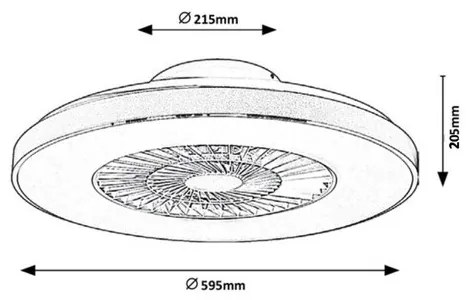 Plafonieră LED dimabilă cu ventilator Rabalux LED/40W/230V + telecomandă