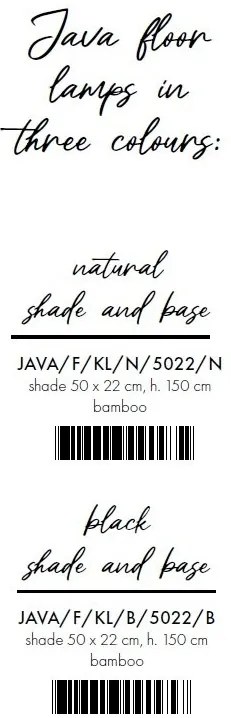 Lampadar eco din bambus Java 5-legs nat/50x22, nat