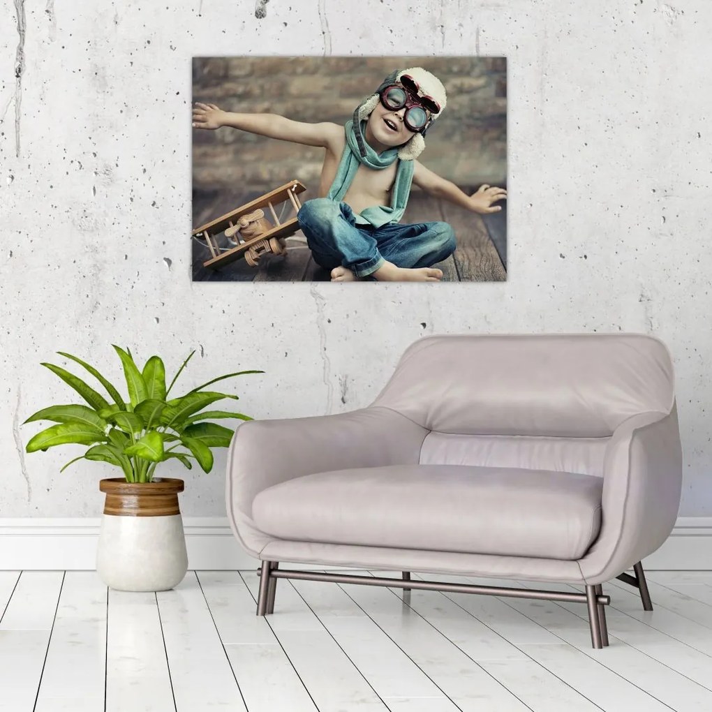 Tablou - Tânăr aviator (70x50 cm)