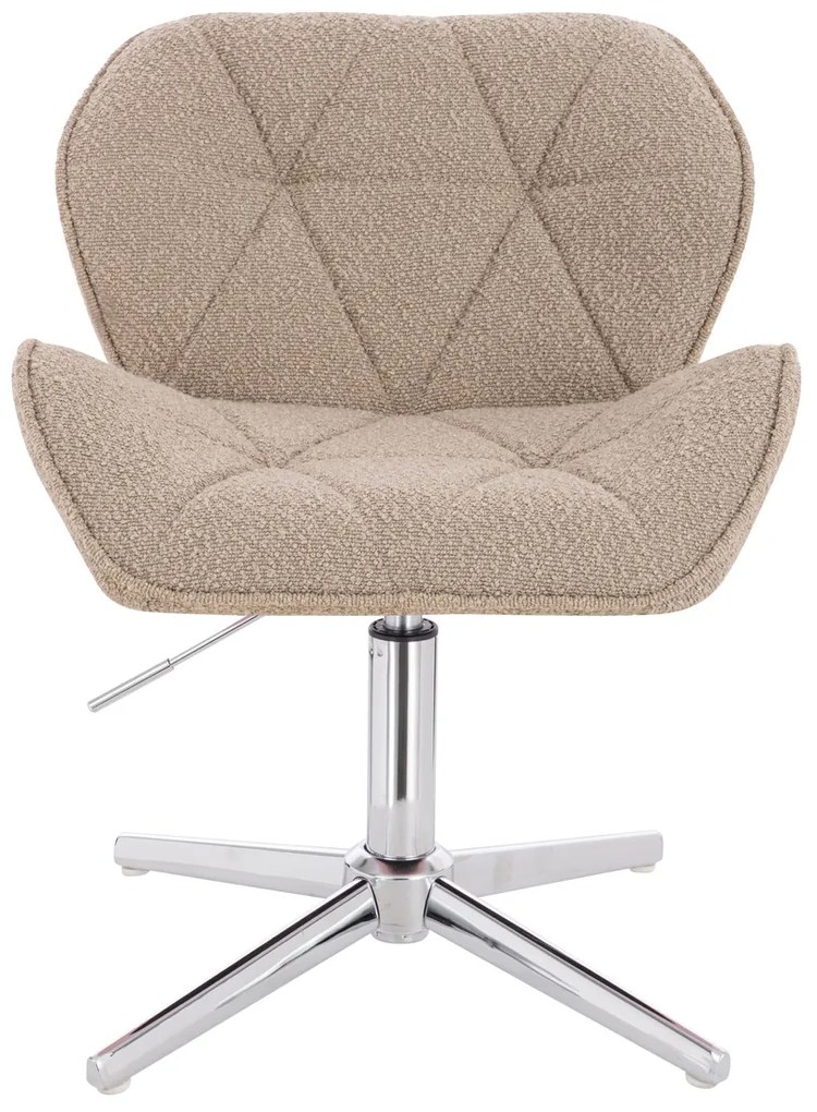 HR111CROSS Scaun Latte Boucle cu Bază Cromata