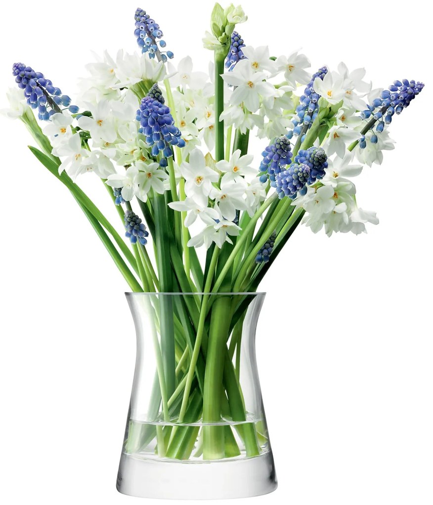 Vază din sticlă Flower Garden Posy, înălțime 13 cm, transparentă, LSA, Handmade