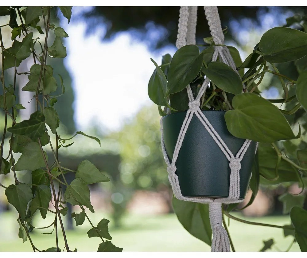 Suport suspendat pentru ghiveci de flori din material textil ø 10 cm (înălțime 120 cm) Macramé – Artevasi
