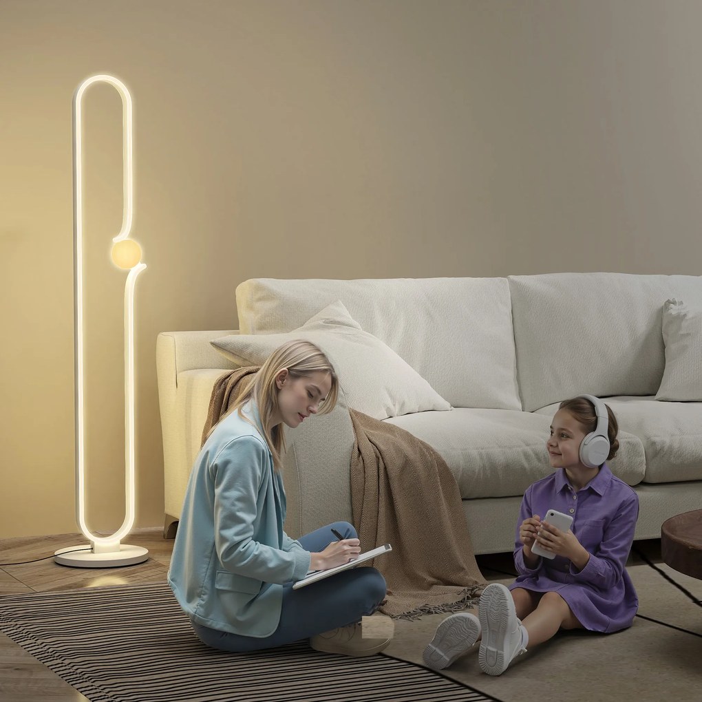 Lampă LED HOMCOM reglabilă cu comutator | Aosom Romania